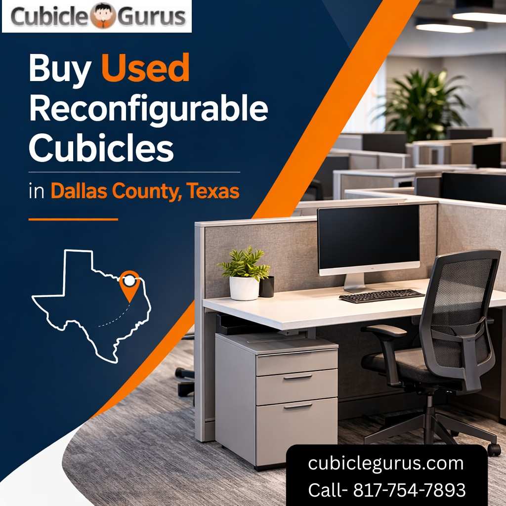 used reconfigurable cubicles in Dallas County, Texas