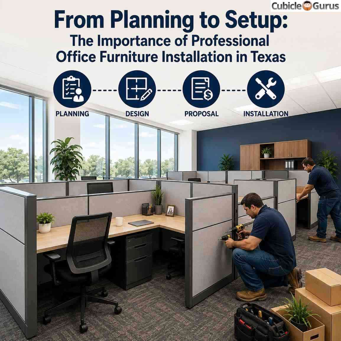 professional office furniture installation in Texas